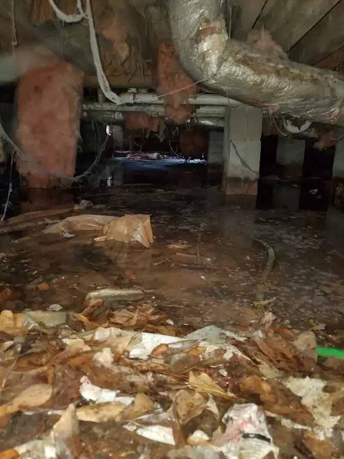 Crawl space flood assessment for Commercial Water Damage Restoration in Dalton