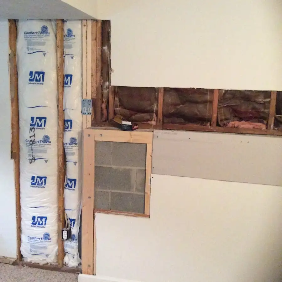 Wall insulation replacement during Structural Drying in Dalton